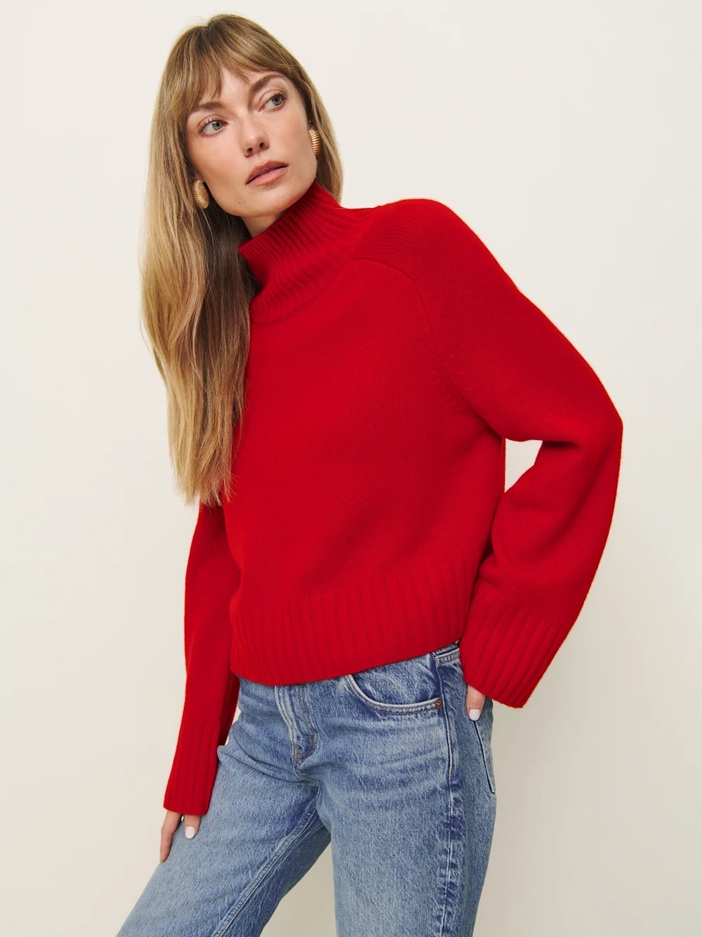 Reformation Cashmere Cropped Turtleneck